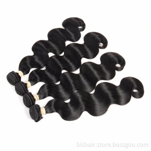 28 inches Brazilian Body Wave Human Hair Bundles Cheap Natural Color Remy Cuticle Aligned Human Hair Weave Bundles Extensions